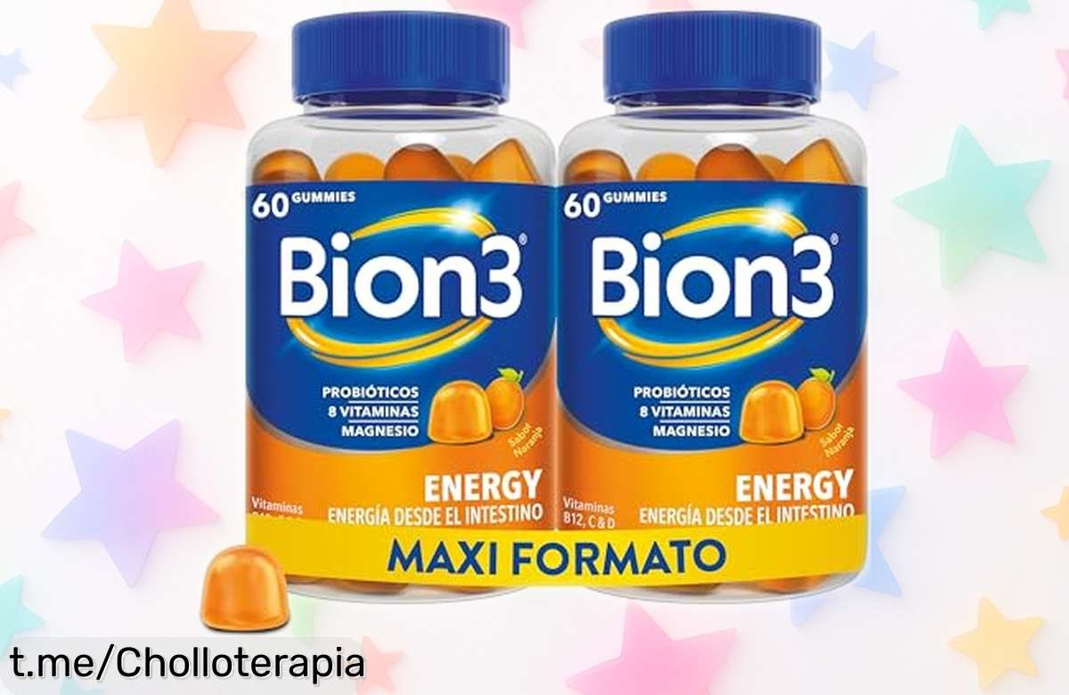 Potente pack de gummies Bion3 Energy para energía física y mental; ofertón tirado de precio que hará vibrar tu día, ¡no te quedes sin el tuyo antes de que vuelen!