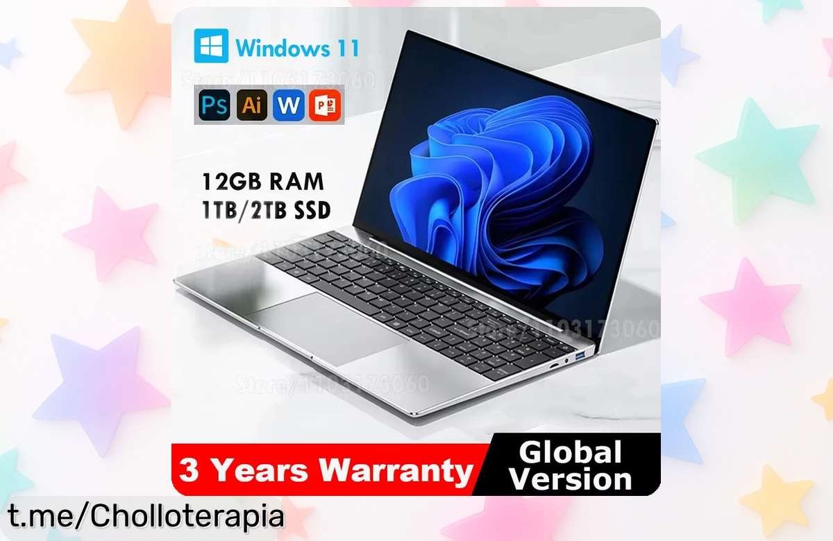 Potente portátil Windows 11 Pro con Intel Atom y doble SSD a un precio de escándalo, ideal para estudiar y jugar sin límites; ¡no te quedes sin el tuyo antes de que volen!