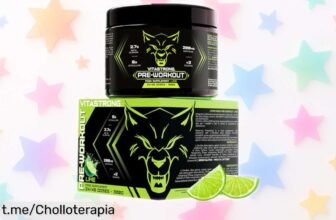 Potente preentreno vegano Vitastrong con cafeína y taurina en sabor lima, precio rebajado ¡las unidades vuelan! Energía y concentración que necesitas, no te quedes sin el tuyo.