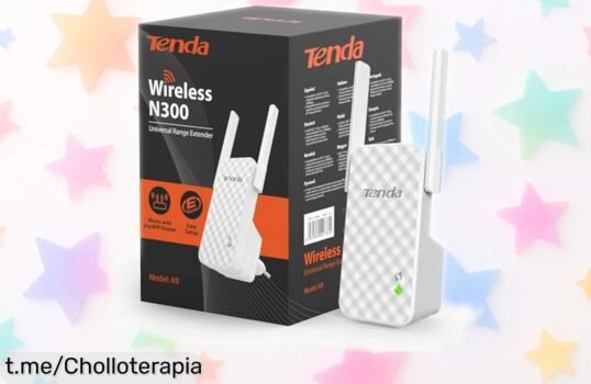 Potente repetidor de señal WiFi Tenda A9 N300 que amplía tu cobertura hasta 200 metros: configuración rápida y conexión al instante ¡no dejes pasar esta oferta increíble!