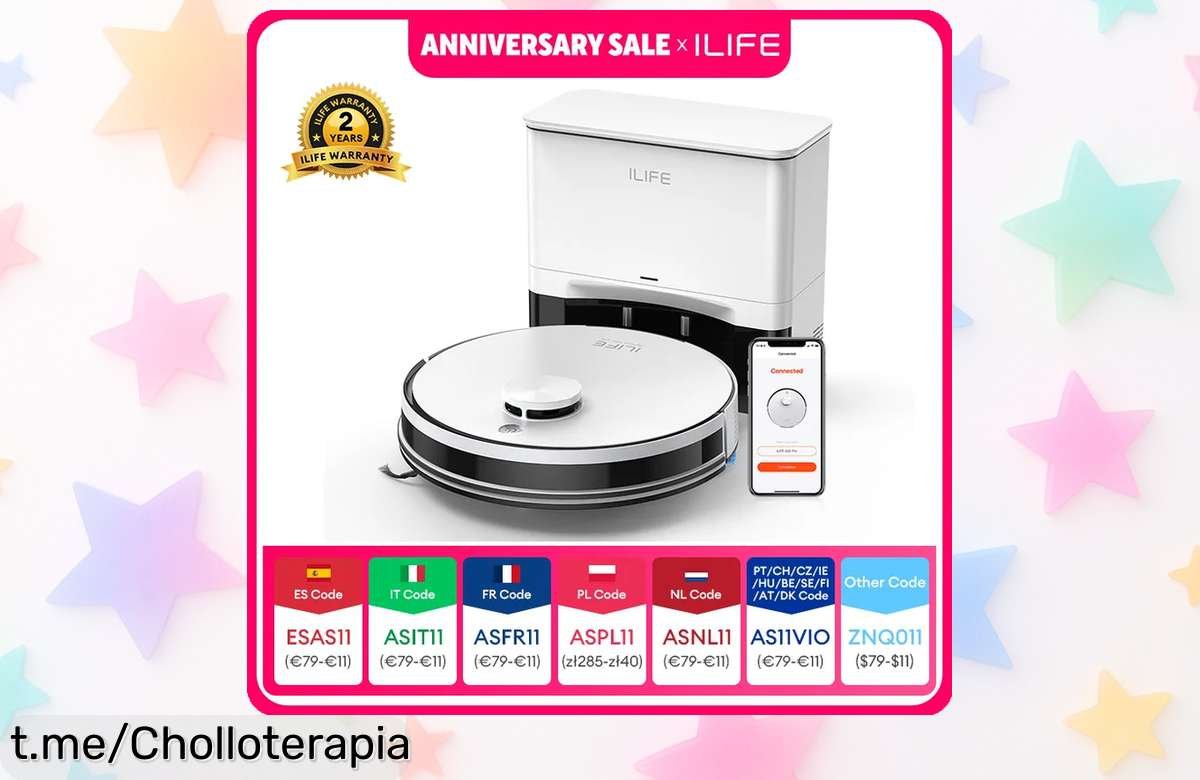 Potente robot aspirador con fregona ILIFE A30 PRO a precio de risa: olvídate de barrer y disfruta del tiempo libre, ¡aprovéchalo antes que se acabe!