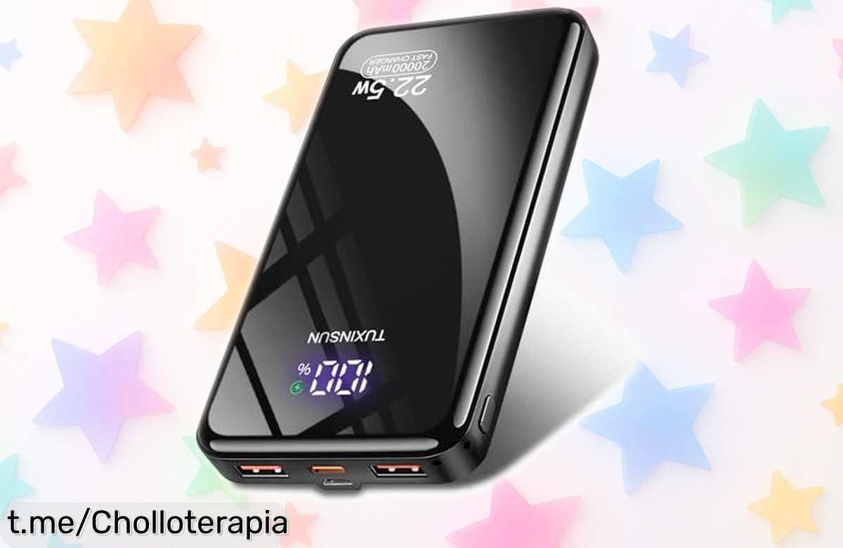 Power bank de 20000 mAh con carga rápida: chollazo para no quedarte sin batería, ¡aprovéchalo ahora antes de que vuela!