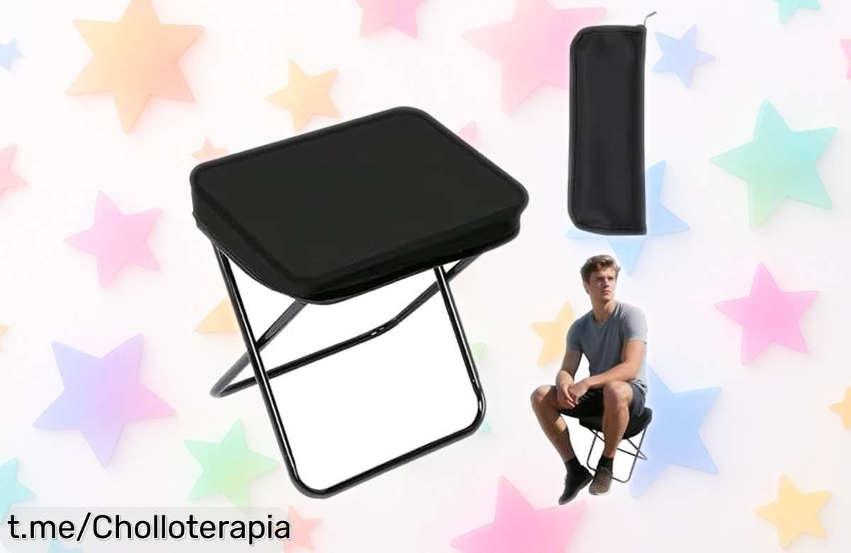 Práctico taburete plegable Greyoe súper ligero que aguanta hasta 70 kg, ¡oferta brutal por tiempo limitado! No dejes que se escape esta oportunidad única.