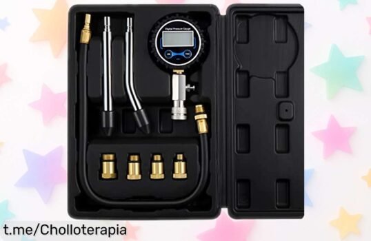 Probador de compresión digital eROOSY para gasolina, facilidad y precisión al alcance de tu mano, no te quedes sin el tuyo a este precio que vuela en un suspiro.