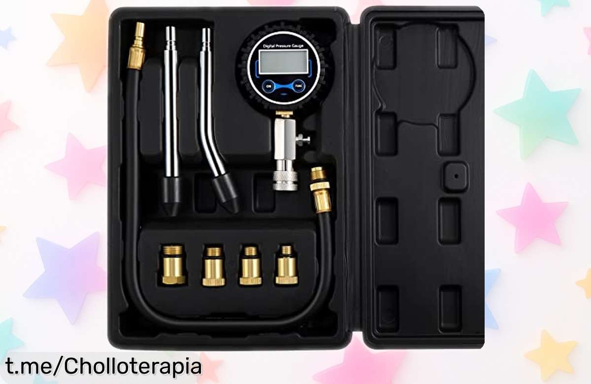 Probador de compresión digital eROOSY para gasolina, facilidad y precisión al alcance de tu mano, no te quedes sin el tuyo a este precio que vuela en un suspiro.