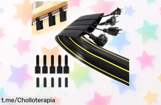 Protector de cables flexible Zithgen: el ofertón que evita tropiezos y se queda fijo sin marcas. ¡No te quedes sin él, esta oportunidad vuela!