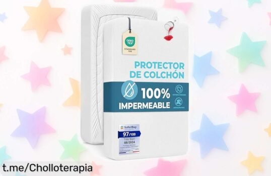 Protector impermeable para colchón de bebé con certificado OekoTex, ¡un ofertón que no se mueve y está tirado de precio! Aprovéchalo antes de que desaparezca.