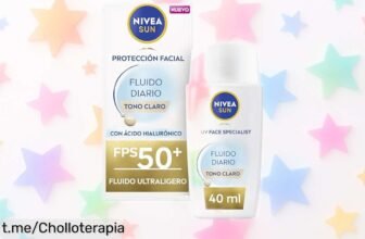 Protector solar facial ultra ligero NIVEA SUN FPS 50+: Hidratación y protección por horas, ¡ofertón irresistible que se agota rápido!
