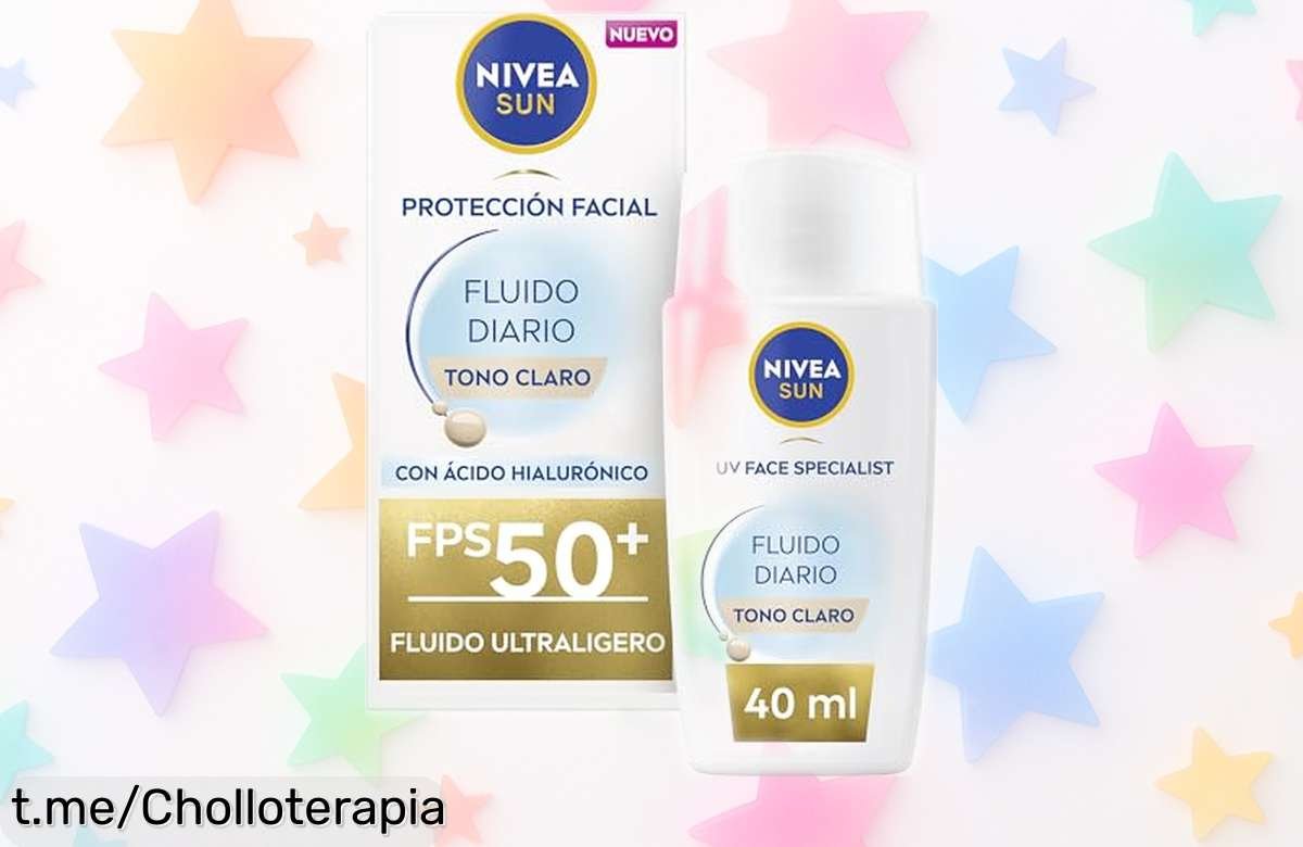 Protector solar facial ultra ligero NIVEA SUN FPS 50+: Hidratación y protección por horas, ¡ofertón irresistible que se agota rápido!