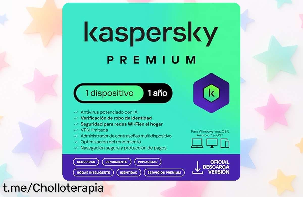 Protege tu mundo con Kaspersky Premium Total Security 2026: Antivirus, VPN ilimitada y control parental a un precio increíble. ¡No dejes pasar esta oferta que vuela!