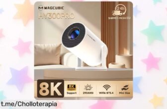 Proyector portátil Magcubic HY300 Pro con Android 14 y calidad 8K, ¡un ofertón que cambiará tus noches de cine por un precio tirado! No lo dejes escapar.
