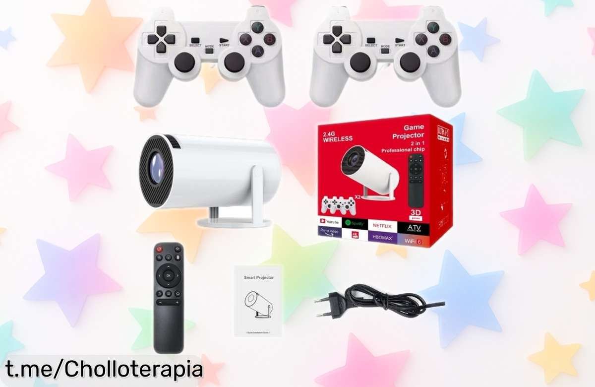 Proyector portátil inteligente con Android 11 y juegos: ¡ofertón a precio de ganga, no te quedes sin el tuyo antes que desaparezca!