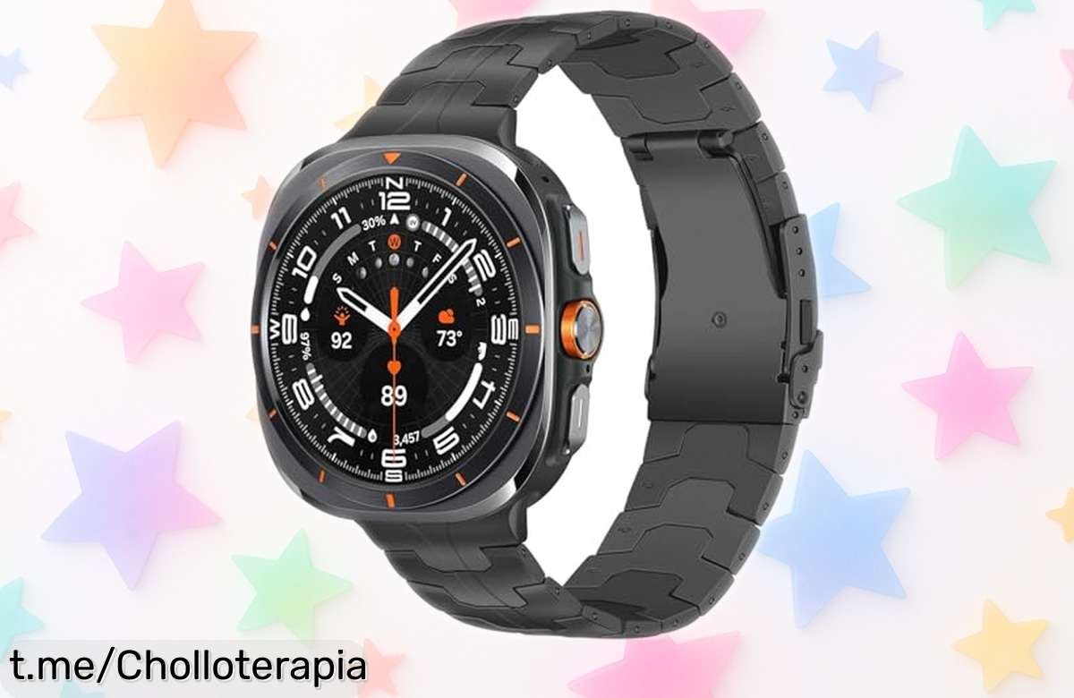 Pulsera robusta de titanio para Galaxy Watch Ultra 47mm, TRUMiRR: ¡precio que no cuadra y cierre seguro! No te quedes sin ella, ¡que vuela esta ganga para tu Samsung!