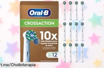 Recambios OralB Pro CrossAction con filamentos en X, ¡a precio de ganga! Aprovecha este ofertón y dile adiós a la placa, quedan pocos. ¡No lo dejes escapar!