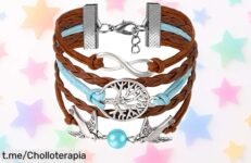 Regalazo de pulsera infinity de hilos y cuero trenzado JewelryWe: ¡super chollo con bolsa de terciopelo! Date prisa, están volando y no querrás perderte esta oportunidad.