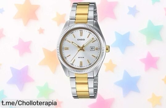 Reloj analógico elegante y femenino CASIO Modelo 05 a precio loco, una preciosidad que se va volando. ¡No dejes escapar esta oportunidad única y brilla con estilo!