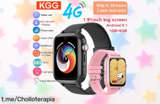 Reloj inteligente 4G para niños con GPS y videollamada ahora a precio de risa, ¡habla con ellos al instante y no te quedes sin el tuyo!