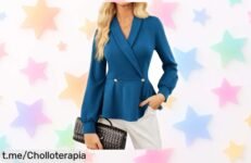 Renueva tu armario con la blusa de manga larga Grace Karin en un elegante diseño peplum, ¡bajada de precio irresistible que no puedes dejar pasar y te hará lucir espectacular!