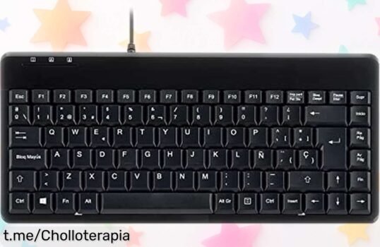 Renueva tu escritorio con el teclado USB compacto Perixx PERIBOARD409, un chollazo de teclas duraderas y cable larguísimo que no querrás dejar escapar.