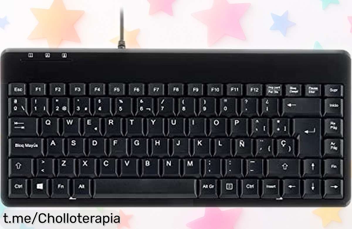 Renueva tu escritorio con el teclado USB compacto Perixx PERIBOARD409, un chollazo de teclas duraderas y cable larguísimo que no querrás dejar escapar.