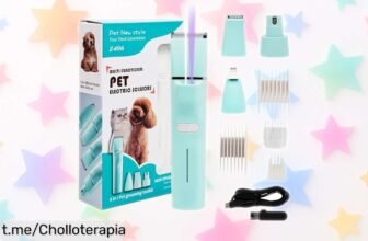 Revolucionaria máquina cortapelos Dufuso 4 en 1 que detecta hongos con luz UV: cuidando a tus peludos y ahorrándote un dineral, ¡no dejes pasar este ofertón increíble!