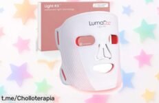 Revolucionaria máscara facial Lumadoc Light RX con 96 LEDs para un tratamiento intensivo en solo 10 minutos, no dejes pasar este ofertón exclusivo que tu piel agradecerá.