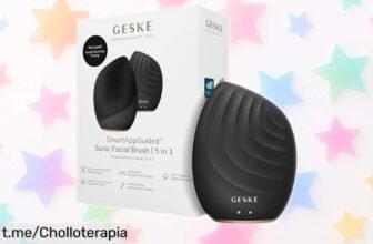 Revolucionario cepillo facial eléctrico GESKE SmartAppGuided™ 5 en 1 con limpieza profunda y masaje personalizado; ¡aprovecha este super chollo para cuidar tu piel al instante!