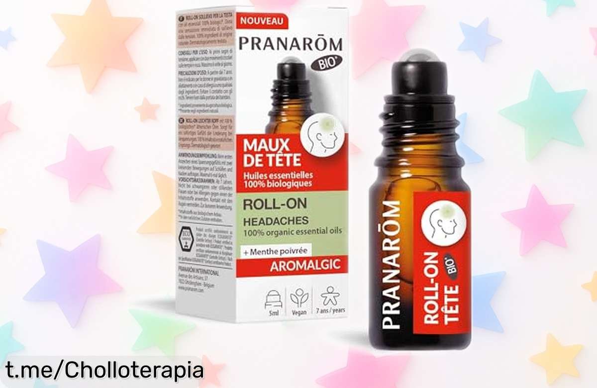 Rollon para el dolor de cabeza Pranarôm Aromalgic: ¡ofertón que vuela! 100% natural y acción rápida, tu alivio preferido a un precio loco. No te quedes sin él, actúa ya y siente la diferencia.