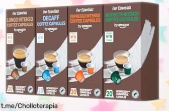 Sabrosas cápsulas de café Nespresso con aroma a caramelo y chocolate, emballadas en un pack de 80, ¡ahora al mejor precio del mercado! No te quedes sin el tuyo.