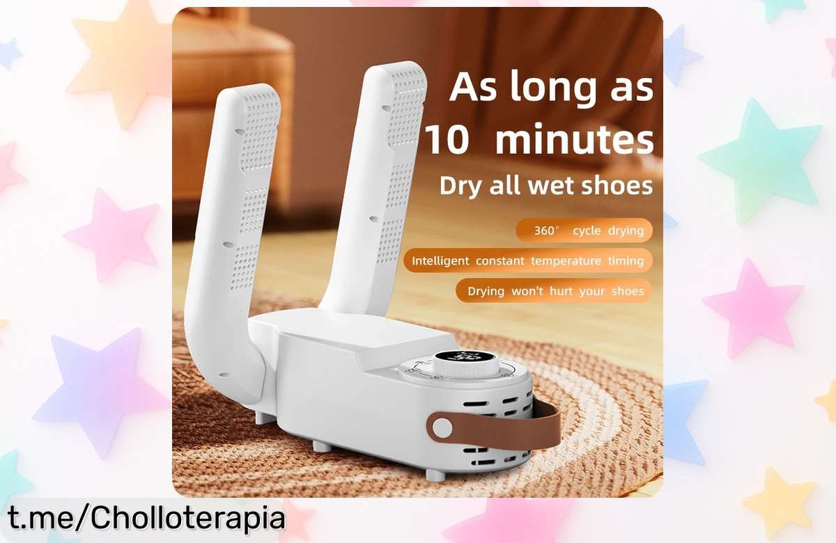Secadora inteligente de zapatos con temporizador: alucina con un secado rapidísimo y olvídate de los olores; ¡este precio no se repite, pillarla es una jugada maestra!