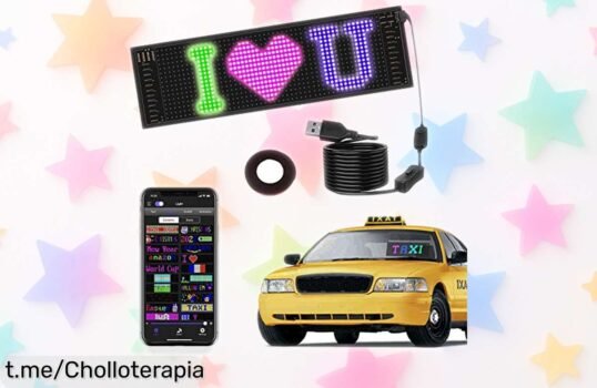 Señal LED para coche Tekstap con control móvil: dale vida a tu automóvil y sorprende en la carretera a un precio loco que te dejará boquiabierto, ¡no dejes pasar esta oportunidad!