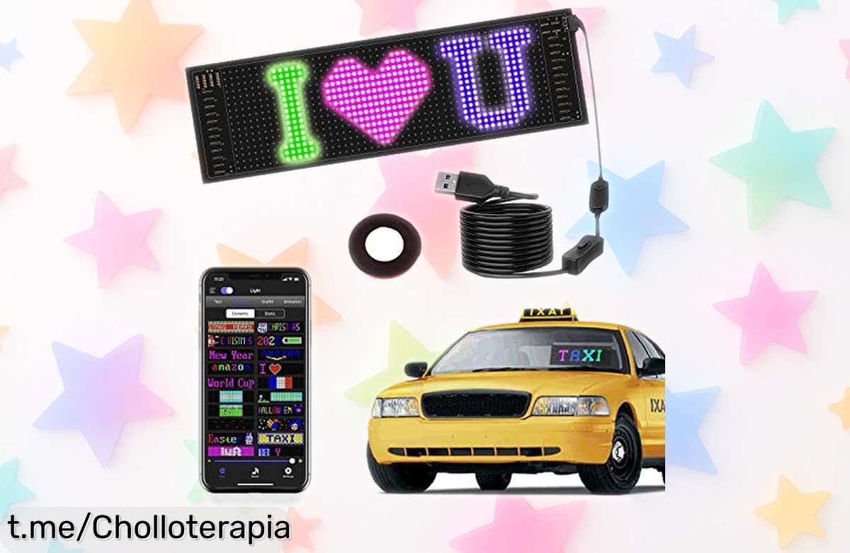 Señal LED para coche Tekstap con control móvil: dale vida a tu automóvil y sorprende en la carretera a un precio loco que te dejará boquiabierto, ¡no dejes pasar esta oportunidad!