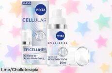 Serum facial rejuvenecedor NIVEA Cellular Epigenetics con 3 ácidos hialurónicos, ¡ofertón que vuela por su precio loco! Recupérate antes de que se acabe este chollazo.