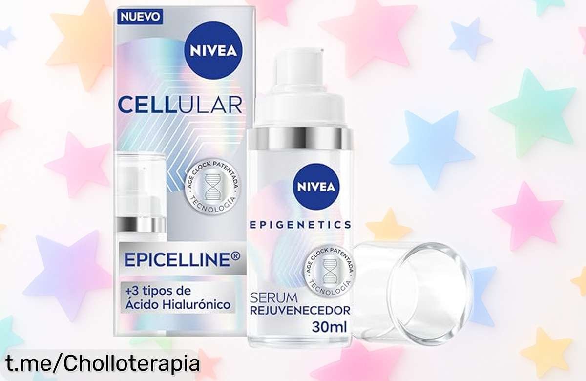 Serum facial rejuvenecedor NIVEA Cellular Epigenetics con 3 ácidos hialurónicos, ¡ofertón que vuela por su precio loco! Recupérate antes de que se acabe este chollazo.
