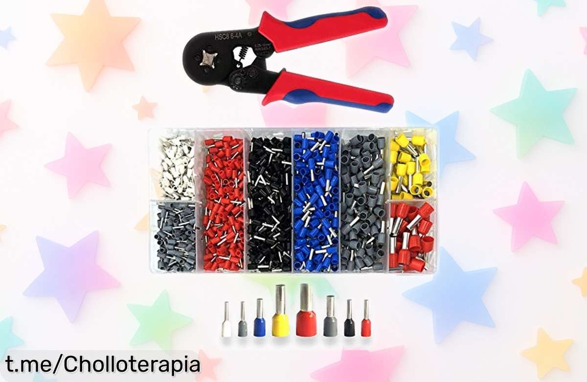 Set EasyULT de crimpar cables y conectores, ¡ofertón único con 1250 terminales! Transforma tu trabajo en un chollo sin complicaciones, ¡aprovéchalo ya para hacerlo perfecto!