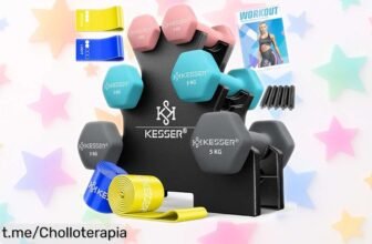 Set de 3 pares de mancuernas KESSER para entrenar en casa, ahora a un precio loco: cuida tu fuerza y organización con esta oferta que se agota rápido. ¡No lo dejes escapar!