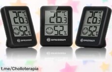 Set de 3 termómetros e higrómetros ideal para tu hogar, precio ridículo y fácil de colocar. No pierdas la oportunidad, ¡que vuelan rápido!