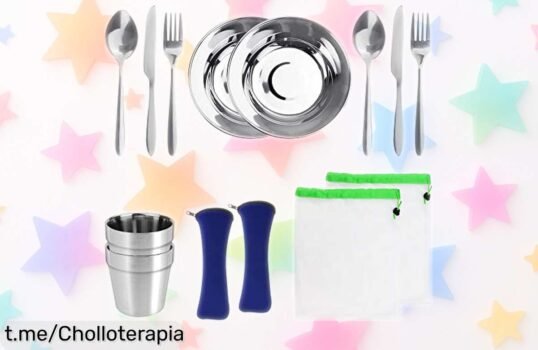 Set de cubiertos camping 14 en 1 EMAGEREN: el chollo que no te puedes perder para tus aventuras al aire libre, ¡a este precio vuela!