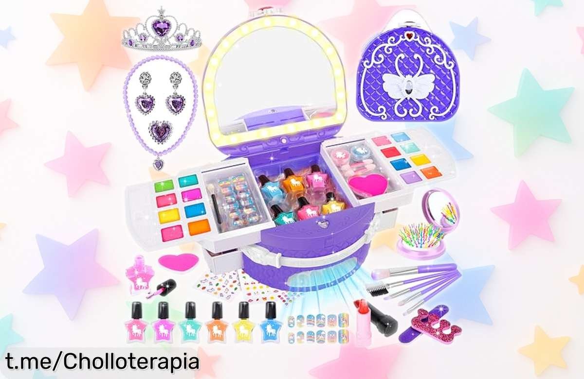 Set de manicura para niñas Herenear con secador, ¡rebajado y listo para crear momentos mágicos en su propio salón en casa!