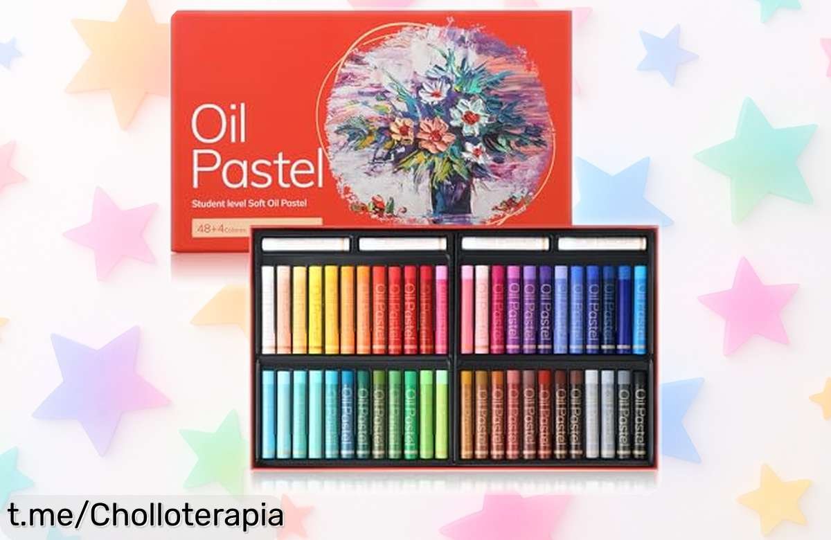 Set de pasteles al óleo con 52 colores vivos y suaves, ahora a un precio tirado que volará; ¡aprovecha esta oportunidad única para dar vida a tus obras antes de que se agote!