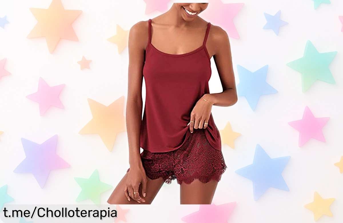 Set de pijama sexy de encaje RSLOVE que destaca tu figura, con un ofertón increíble por tiempo limitado. ¡Hazte sentir especial en cada noche!