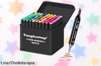 Set de rotuladores dobles con 80 colores vibrantes Tongfushop a precio loco, ideal para desatar tu creatividad. ¡No dejes escapar esta oferta excepcional y pinta tus sueños hoy mismo!