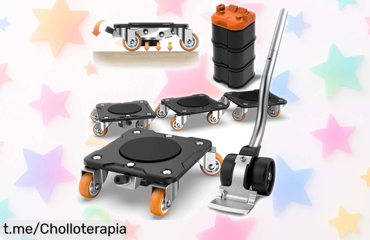 Set para mover muebles Oneon con dollies y elevador, precio bajado a un nivel que no podrás creer; ¡haz el trabajo pesado en minutos y disfruta de la satisfacción!