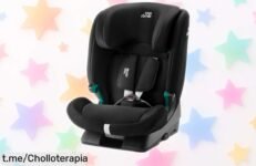 Silla de coche para niños BRITAX RÖMER EVOLVAFIX con arnés de 5 puntos y ISOFIX, ¡super chollo que vuela a este precio! No te la pierdas, garantiza protección y confort.