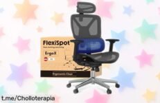 Silla de oficina ergonómica FLEXISPOT ErgoX con soporte lumbar, ajuste 3D y precio de locos; siente la diferencia en tu trabajo antes que se agote esta oferta.