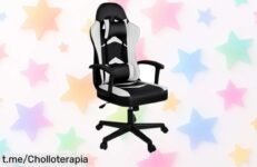 Silla gaming ergonómica TLovendo con cojines lumbar y cervical a precio de ganga, perfecta para largas partidas: aprovecha esta oferta que vuela rápido y dale un respiro a tu espalda.