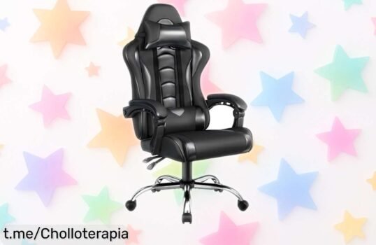 Silla gaming ergonómica Yaheetech con masaje USB, mejor precio del mercado y a punto de volar; juega cómodo horas sin parar, ¡hazte ya con la tuya antes que sea tarde!