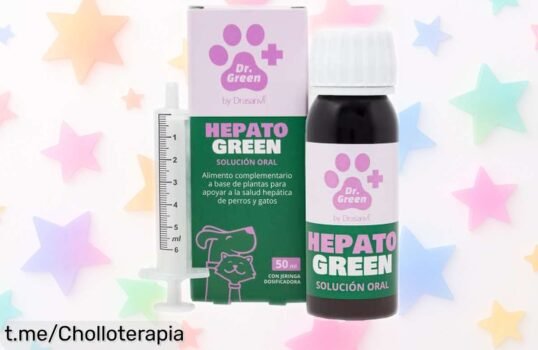 Solución oral para gatos Drasanvi Hepatogreen 50ml: cuida el hígado de tu felino con ingredientes naturales a un precio loco que no vas a dejar pasar por su salud.
