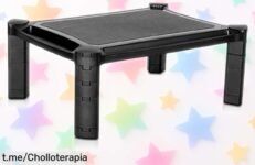 Soporte elevador para monitor V7 DT1HARS1E, el ofertón que transformará tu escritorio en un espacio ordenado y protegido, ¡no te quedes sin él porque esto vuela!