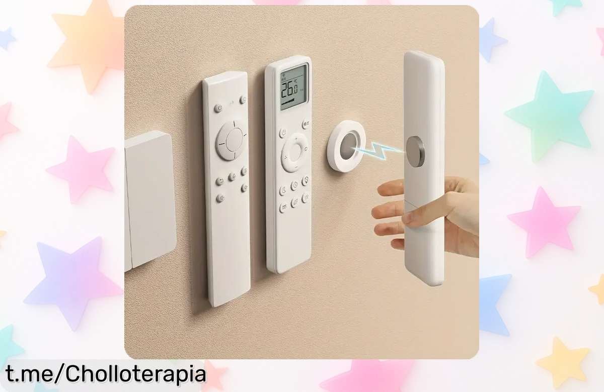 Soporte magnético para mandos de TV sin taladro, ¡ofertón a precio loco! Lleva 3 unidades y ahorra espacio ya mismo, no esperes más o se te escapan.